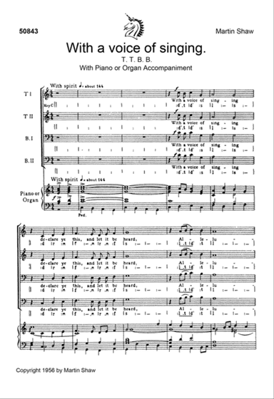 With A Voice Of Singing