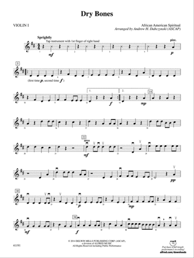 Dry Bones: 1st Violin