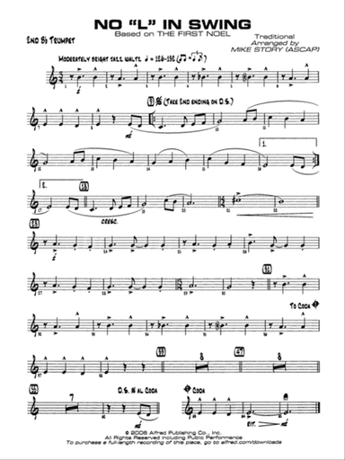 No "L" in Swing: 2nd B-flat Trumpet