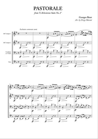 "L'Arlesienne Suite No. 2" for Brass Quartet