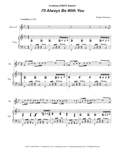 I'll Always Be With You (French Horn solo and Piano)