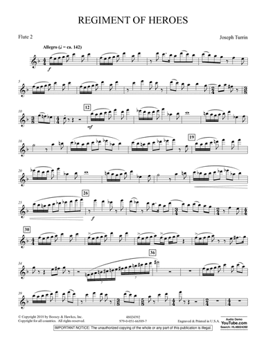 Regiment Of Heroes Windependence Artist Level - Flute 2
