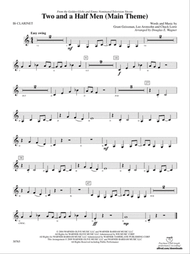 Two and a Half Men (Main Theme): 1st B-flat Clarinet