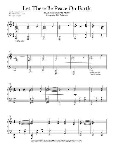 Let There Be Peace On Earth