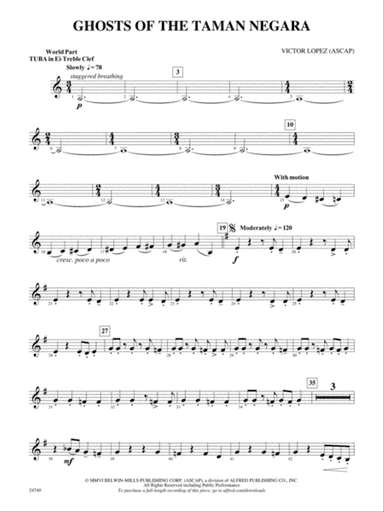 Ghosts of the Taman Negara: (wp) E-flat Tuba T.C.