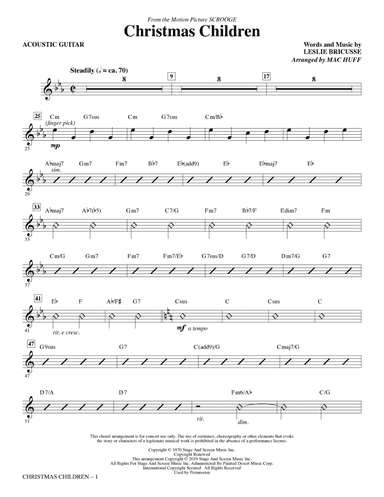 Christmas Children (from Scrooge) (arr. Mac Huff) - Acoustic Guitar