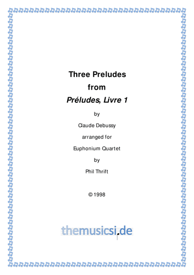 Three Debussy Preludes for Euphonium Quartet