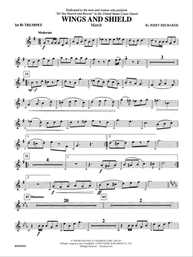 Wings and Shield: 1st B-flat Trumpet