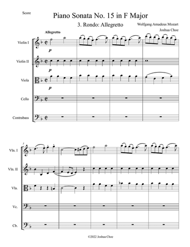 Piano Sonata No. 15 in F Major, Movement 3