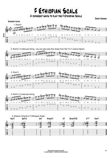 F Ethiopian Scale (4 Ways to Play)