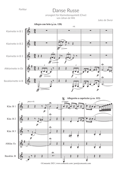 Dance Russe for Clarinet Choir