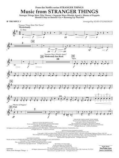 Music from Stranger Things - Bb Trumpet 3