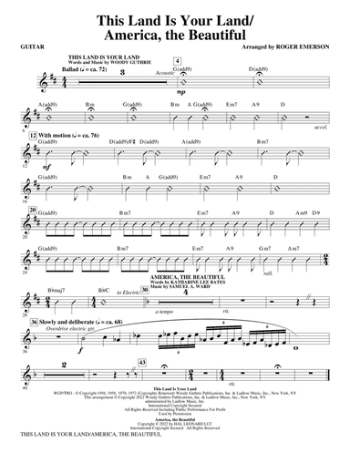 This Land Is Your Land/America, The Beautiful - Guitar