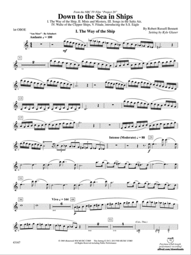 Down to the Sea in Ships (from the NBC TV Film Project 20): Oboe