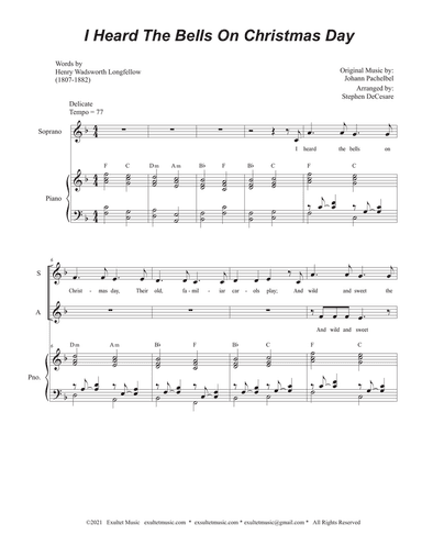 I Heard The Bells On Christmas Day (Vocal Trio - (SAB)