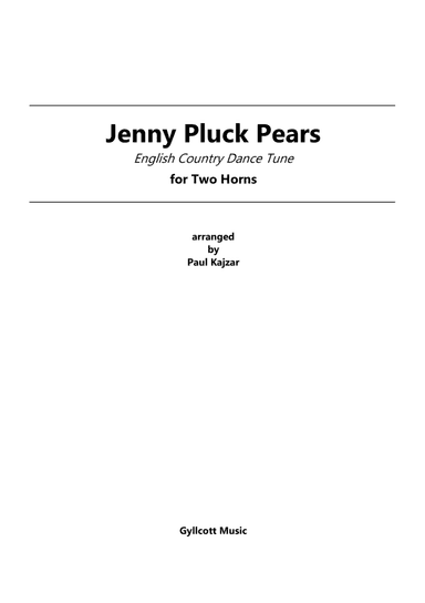 Jenny Pluck Pears (Two Horns)