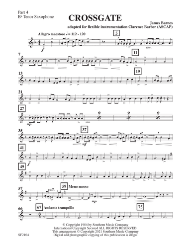 Crossgate Overture - Tenor Sax 4