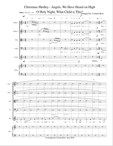 Christmas Medley - Angels We Have Heard on High, O Holy Night, What Child is This? - strings, piano