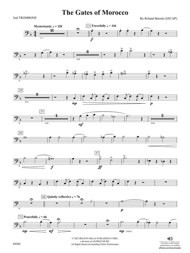 The Gates of Morocco: 2nd Trombone