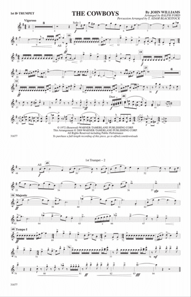 The Cowboys: 1st B-flat Trumpet
