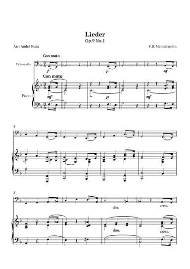 Lieder Op.9 No.1