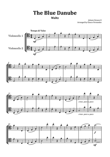 The Blue Danube - Cello Duet