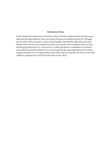 The Easter Proclamation: Exsultet (Downloadable Full Score)