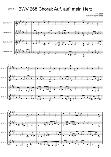 Auf, auf, main Herz BWV 268 Choral