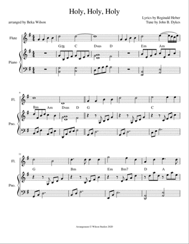 Holy, Holy, Holy--flute solo