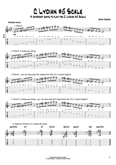 C Lydian #5 Scale (4 Ways to Play)