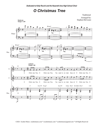 O Christmas Tree (2-part choir - (Soprano and Tenor)