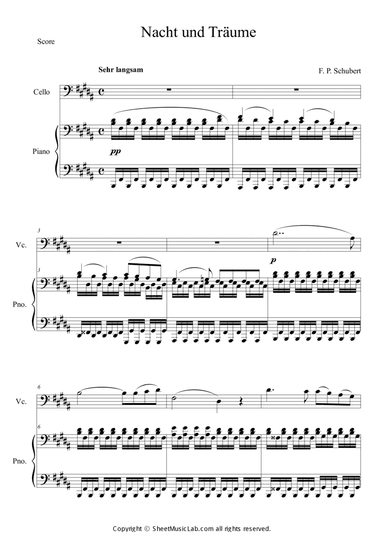 Nacht und Traume Op. 43 D. 827