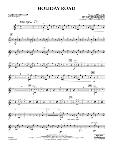 Holiday Road (from National Lampoon's Vacation) (arr. Michael Brown) - Mallet Percussion