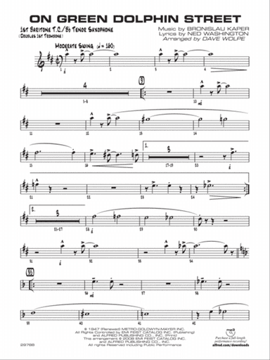 On Green Dolphin Street: Baritone T.C.