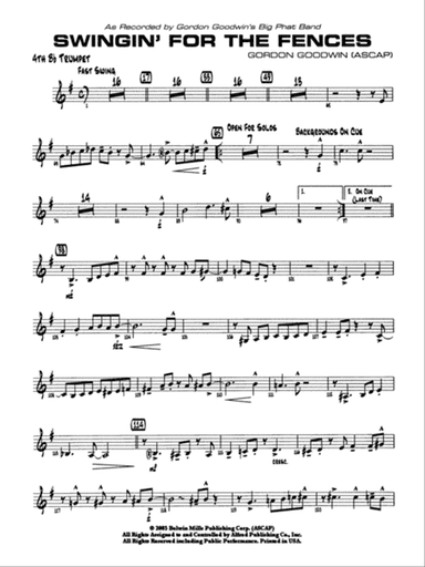 Swingin' for the Fences: 4th B-flat Trumpet