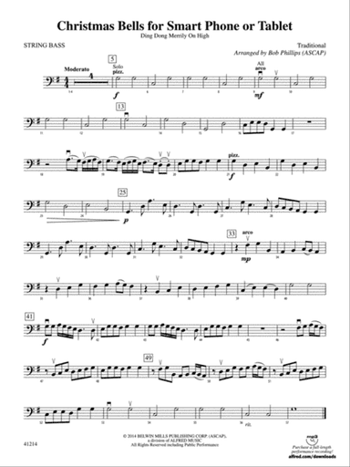 Christmas Bells for Smart Phone or Tablet: String Bass