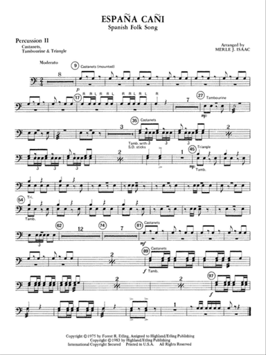 España Cañi: 2nd Percussion
