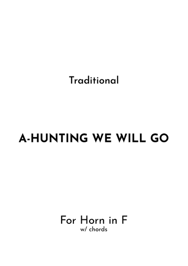 A-Hunting We Will Go