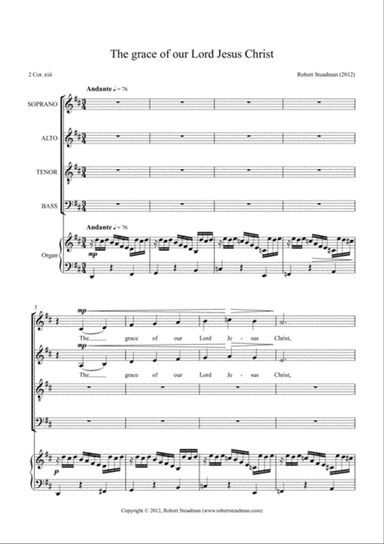 The grace of our Lord Jesus Christ