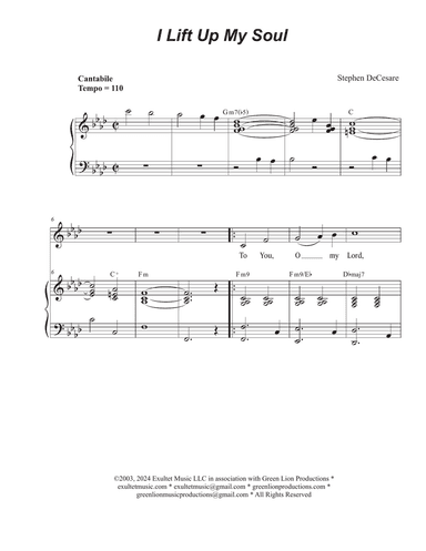 I Lift Up My Soul (Unison choir)