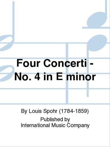 Four Concerti: No. 4 In E Minor (Clar. In A)
