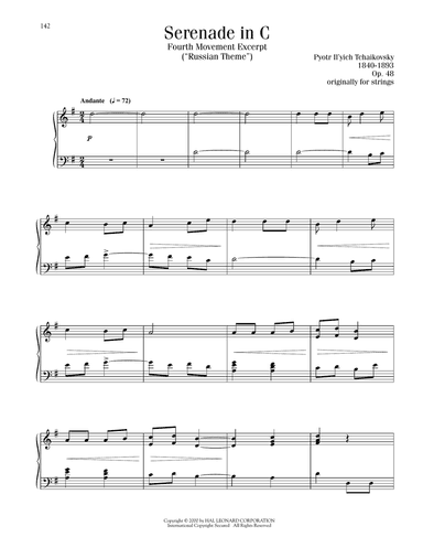 Serenade In C, Op. 48, Fourth Movement ("Russian Theme") Excerpt
