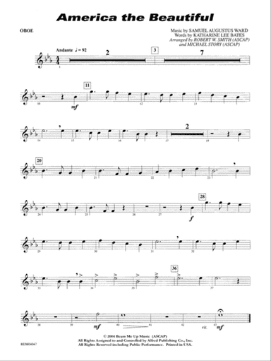 America, the Beautiful: Oboe