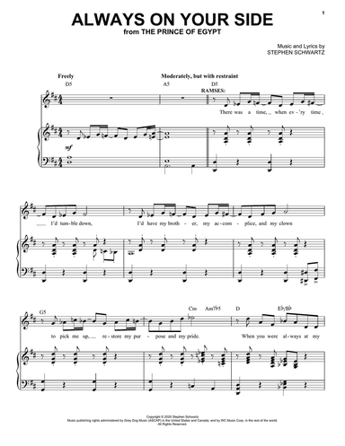 Always On Your Side (from The Prince Of Egypt: A New Musical)