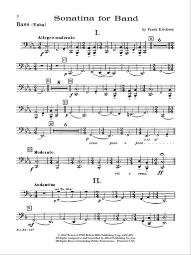 Sonatina for Band: Tuba