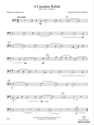 A Canadian Ballad: (wp) E-flat Tuba B.C.
