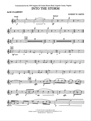 Into the Storm: 1st B-flat Clarinet