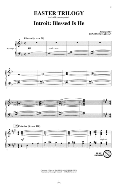 Easter Trilogy: A Cantata in Three Suites