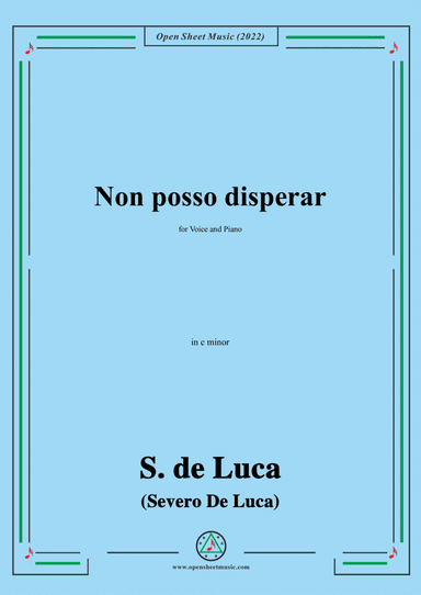 S. de Luca-Non posso disperar,in c minor