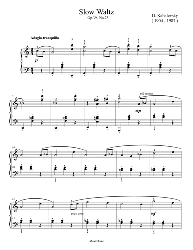 Kabalevsky Slow Waltz